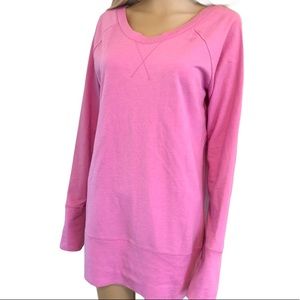 REEBOK PINK LONG SLEEVED SWEATSHIRT SZ M